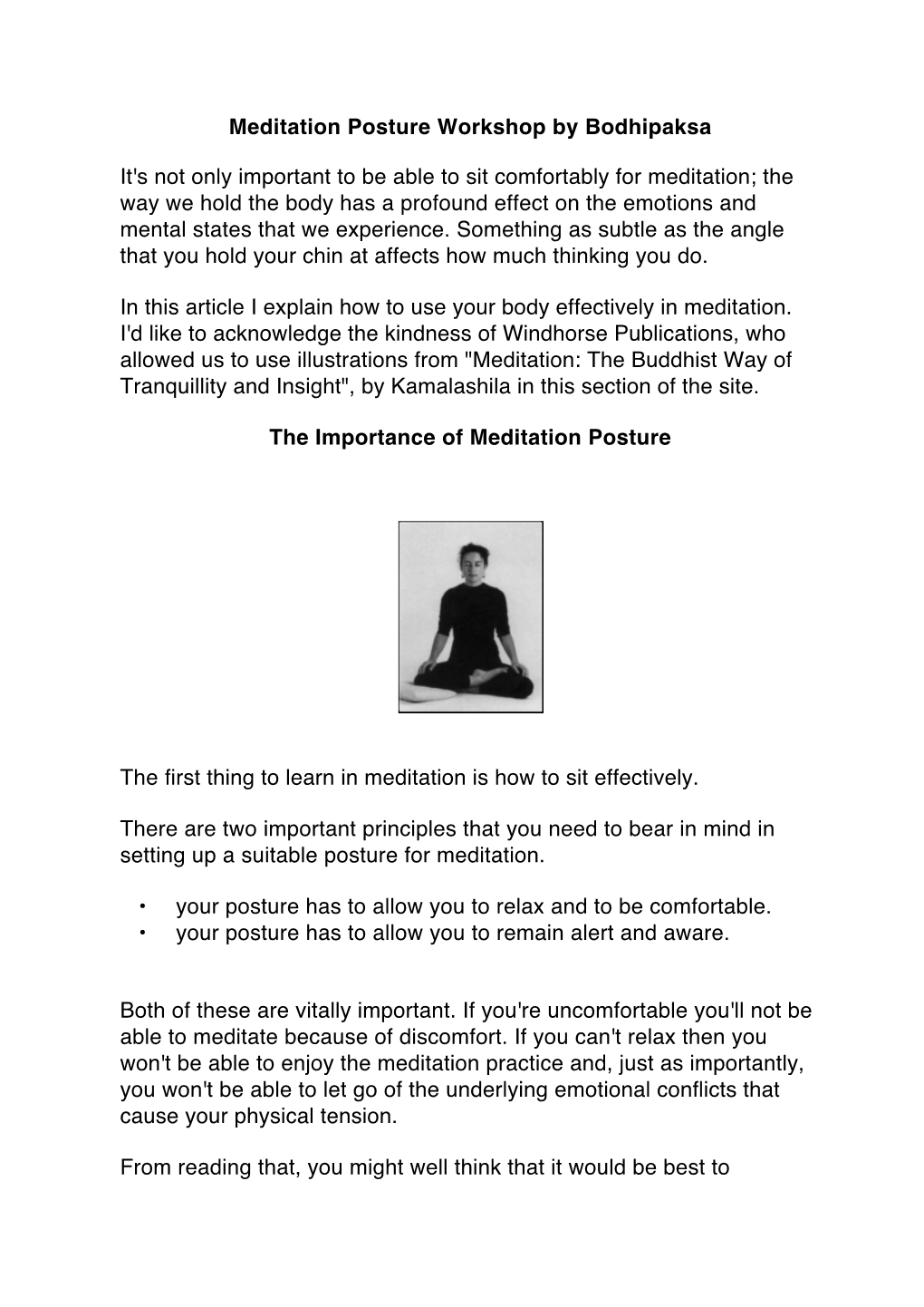 Meditation Posture Guide