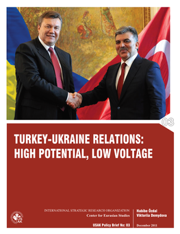 Turkey-Ukraine Relations: High Potential, Low Voltage