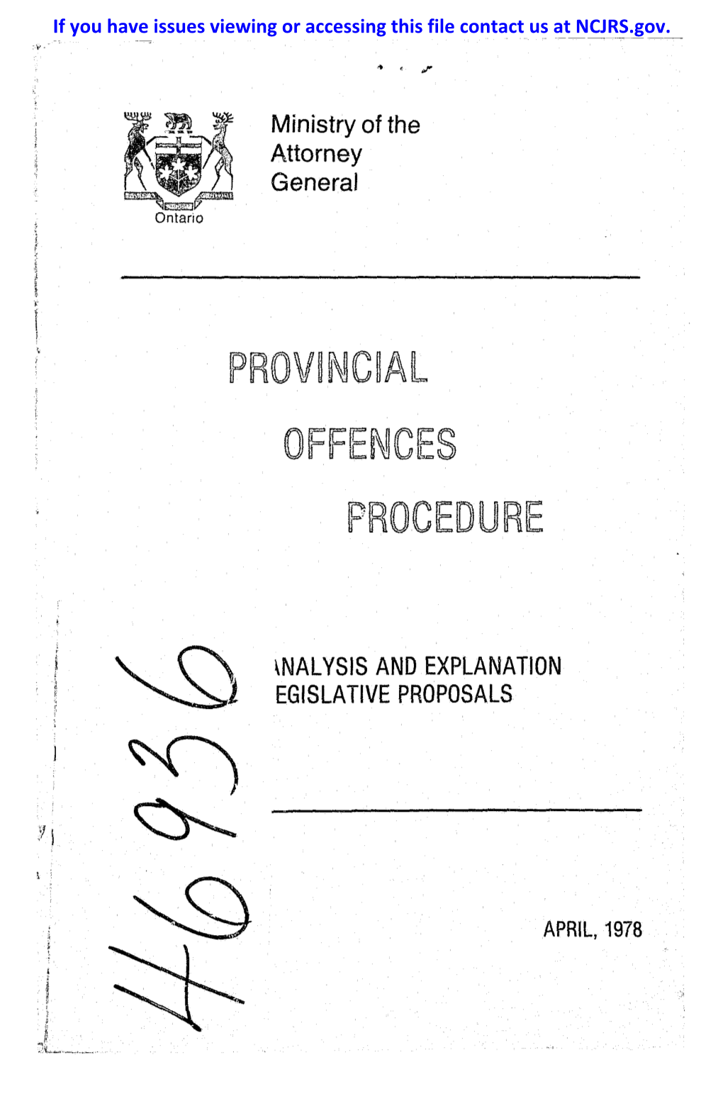 Offences Procedure