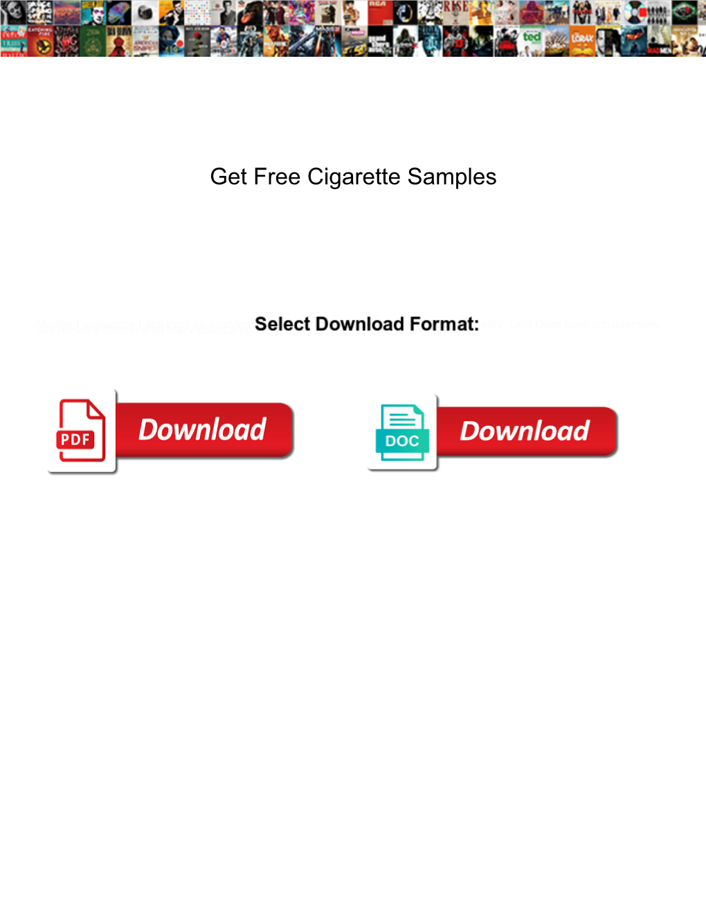 Get Free Cigarette Samples