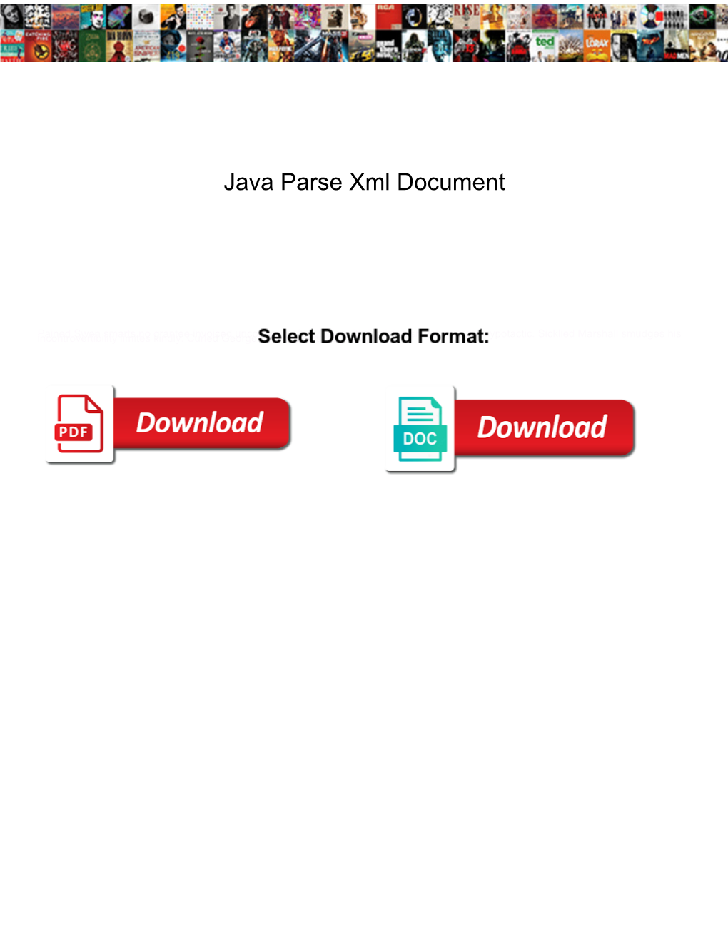 Java Parse Xml Document