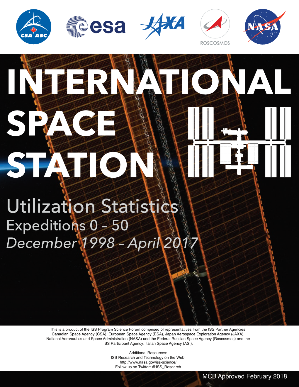 Utilization Statistics Expeditions 0 – 50 December 1998 – April 2017