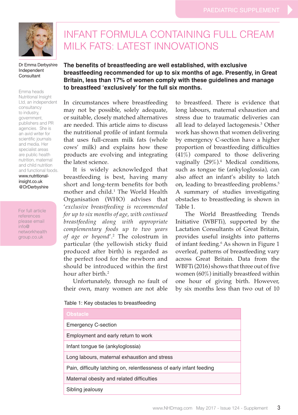 Infant Formula Containing Full Cream Milk Fats: Latest Innovations