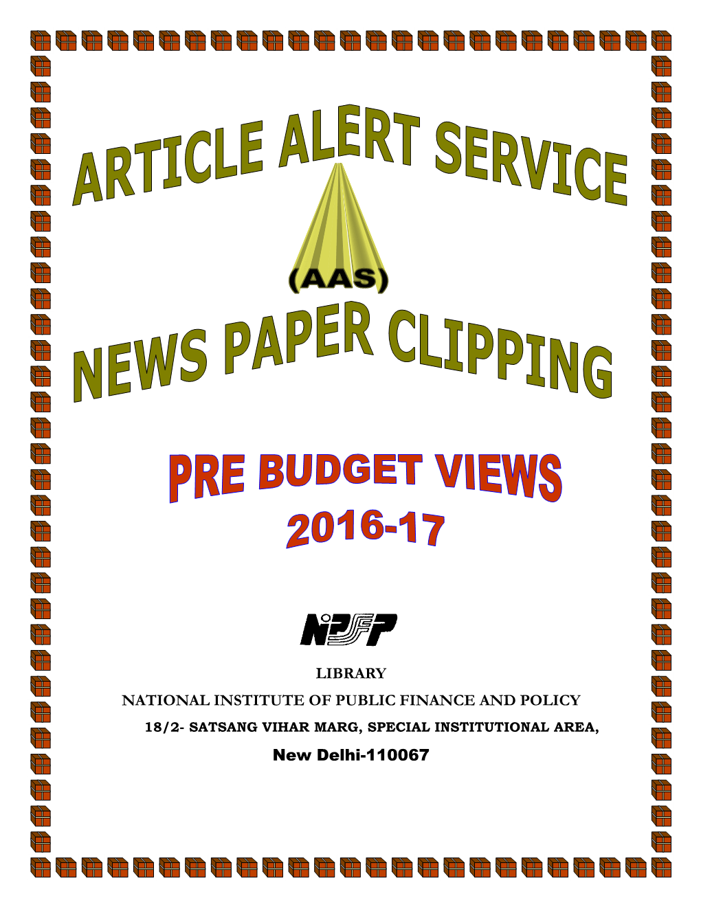 Pre Budget 2016-17