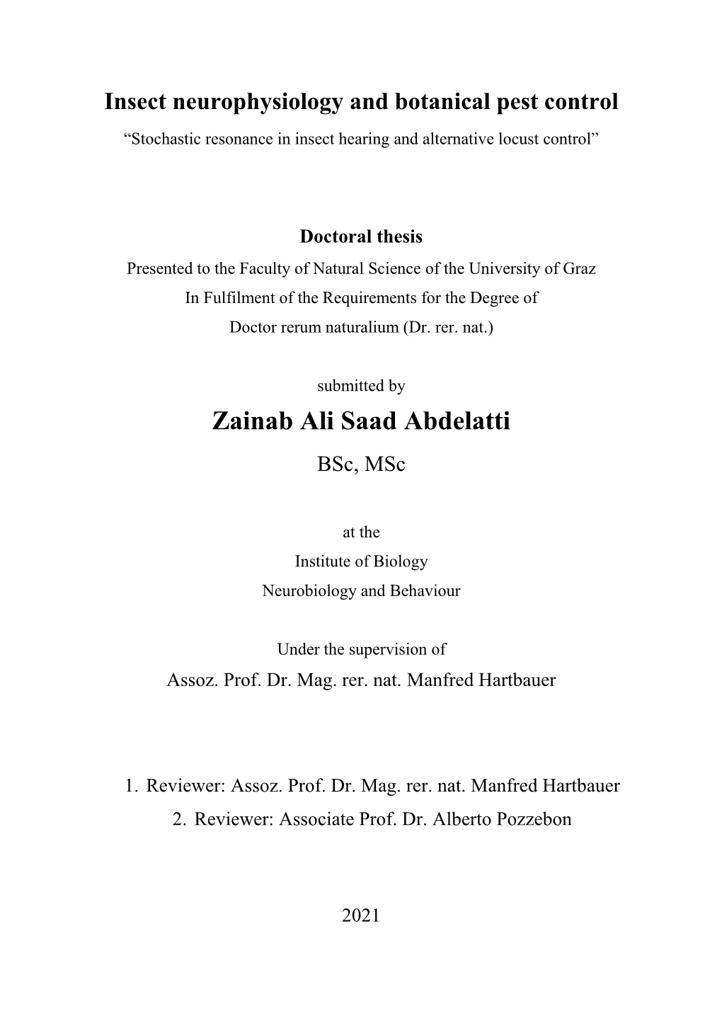Zainab Ali Saad Abdelatti Bsc, Msc