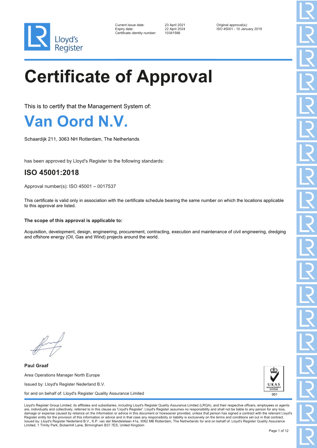 Certificate of Approval