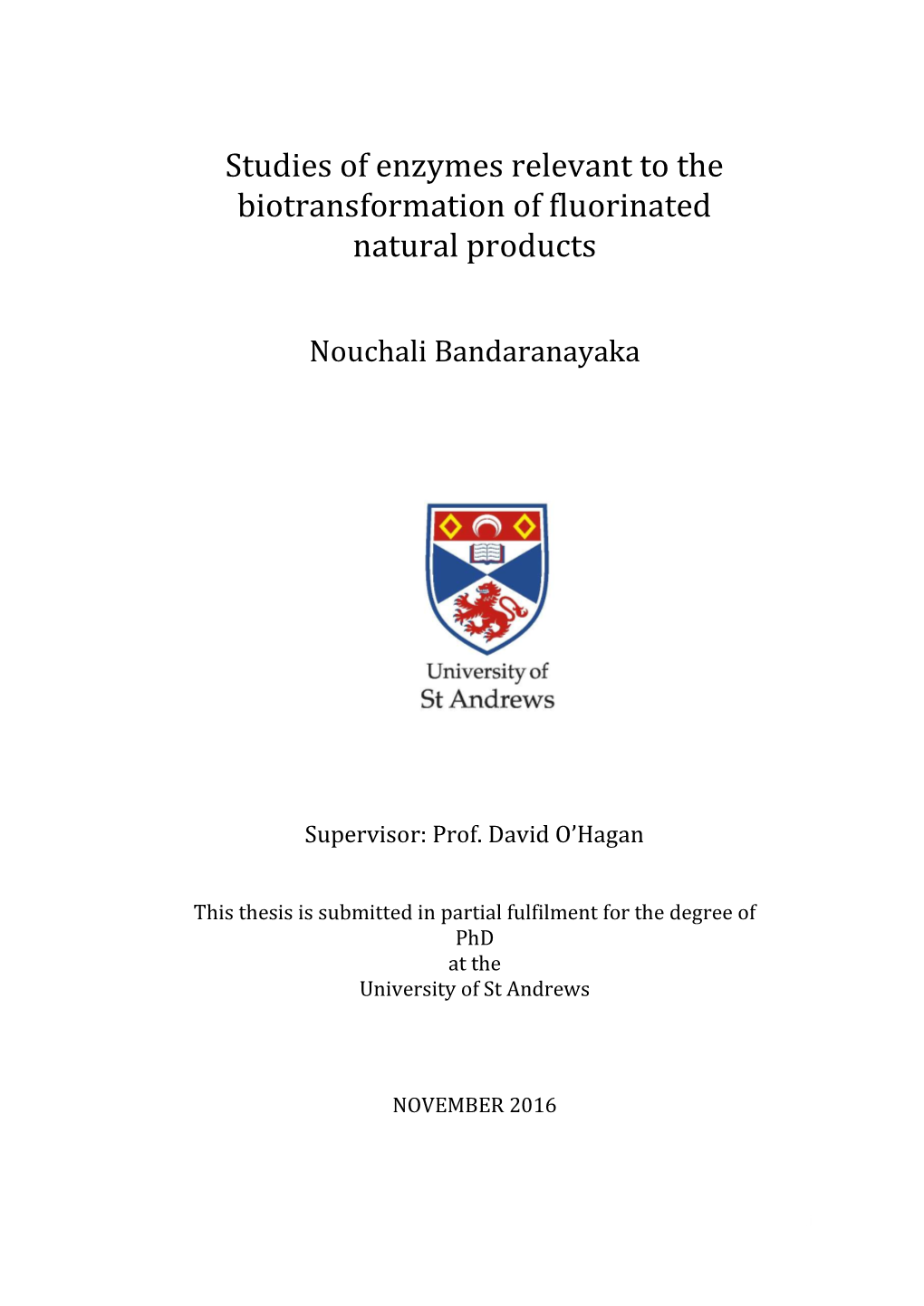 Nouchali Bandaranayaka Phd Thesis