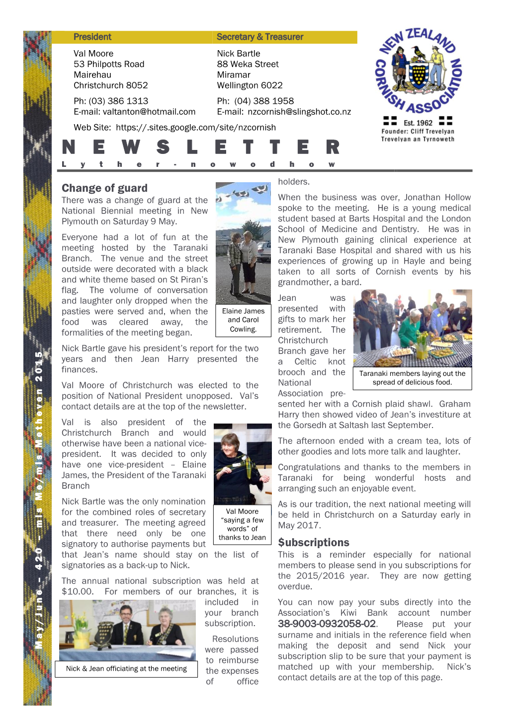 NZ Cornish Association Newsletter