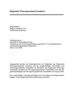 Regionaler Planungsverband Landshut