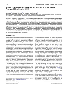 Pulsed EPR Determination of Water Accessibility to Spin-Labeled Amino Acid Residues in Lhciib