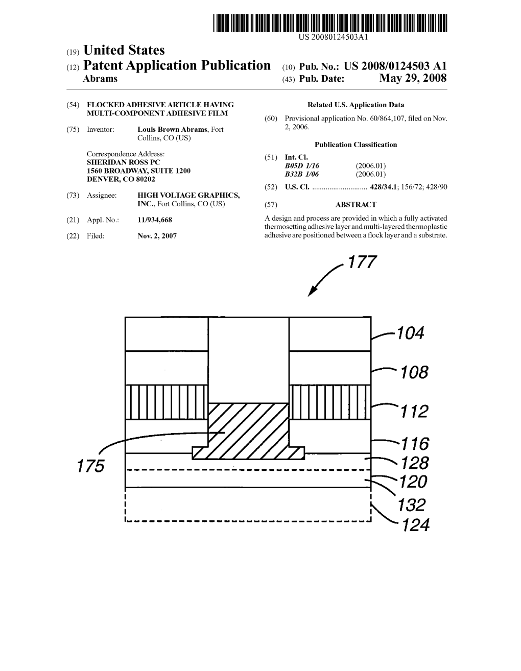 N132 124 Patent Application Publication May 29, 2008 Sheet 1 of 8 US 2008/O124503A1