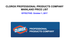 Clorox Professional Products Mainland