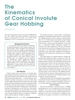 The Kinematics of Conical Involute Gear Hobbing