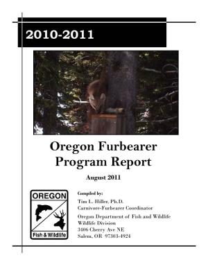 Oregon Furbearer Program Report