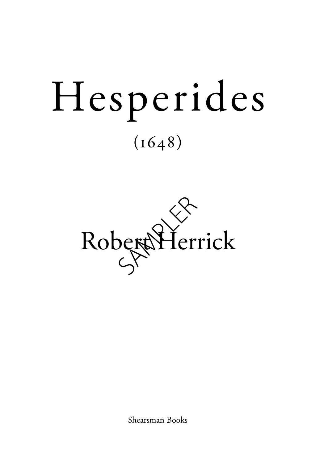 Hesperides (1648)