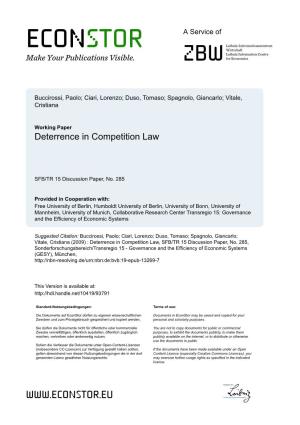 Deterrence in Competition Law