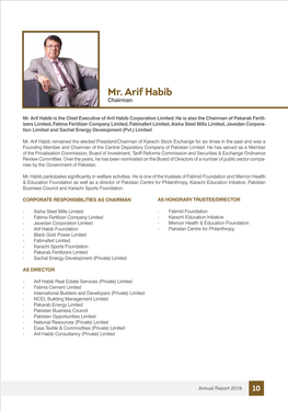 Mr. Arif Habib Chairman