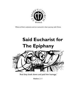 Said Eucharist for the Epiphany