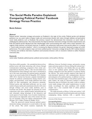 The Social Media Paradox Explained: Comparing Political Parties' Facebook Strategy Versus Practice