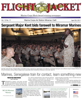 Sergeant Major Kent Bids Farewell to Miramar Marines Marines, Senegalese Train for Contact, Learn Something