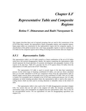 Chapter 8.F Representative Table and Composite Regions