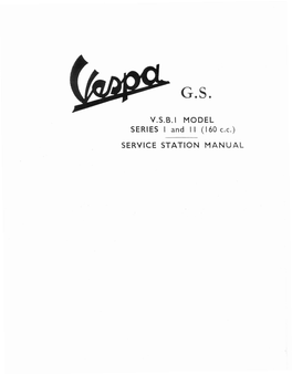 SSMGS Vespa Service Manual