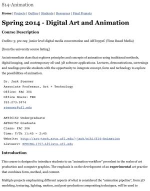 Digital Art and Animation