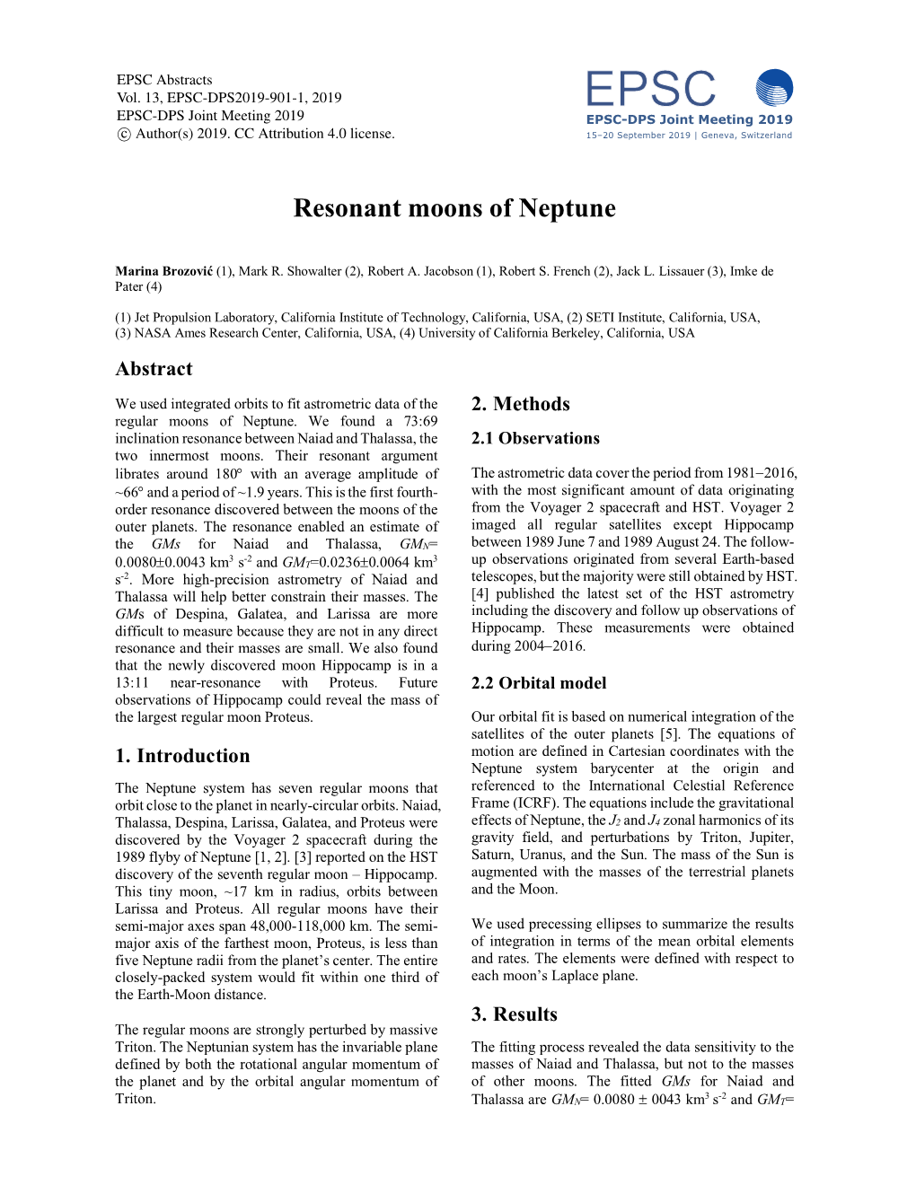 Resonant Moons of Neptune