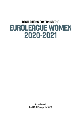 Euroleague Women 2020-2021