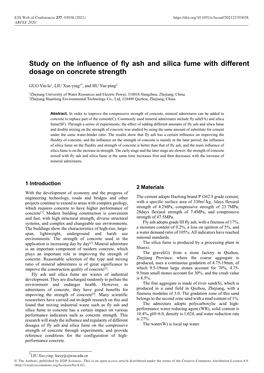 Study on the Influence of Fly Ash and Silica Fume with Different Dosage on Concrete Strength