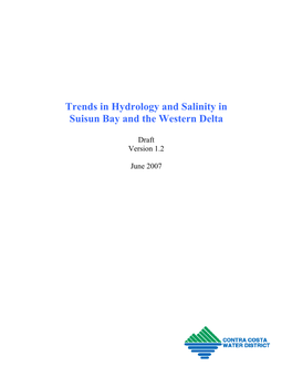 Trends in Hydrology and Salinity in Suisun Bay and the Western Delta