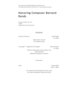 PRINTABLE PROGRAM Bernard Rands