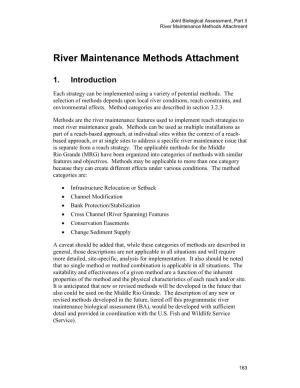 River Maintenance Methods Attachment