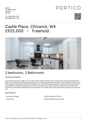 Castle Place, Chiswick, W4 £925,000