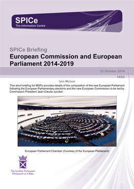 SB 14-62 European Commission and European Parliament 2014-2019