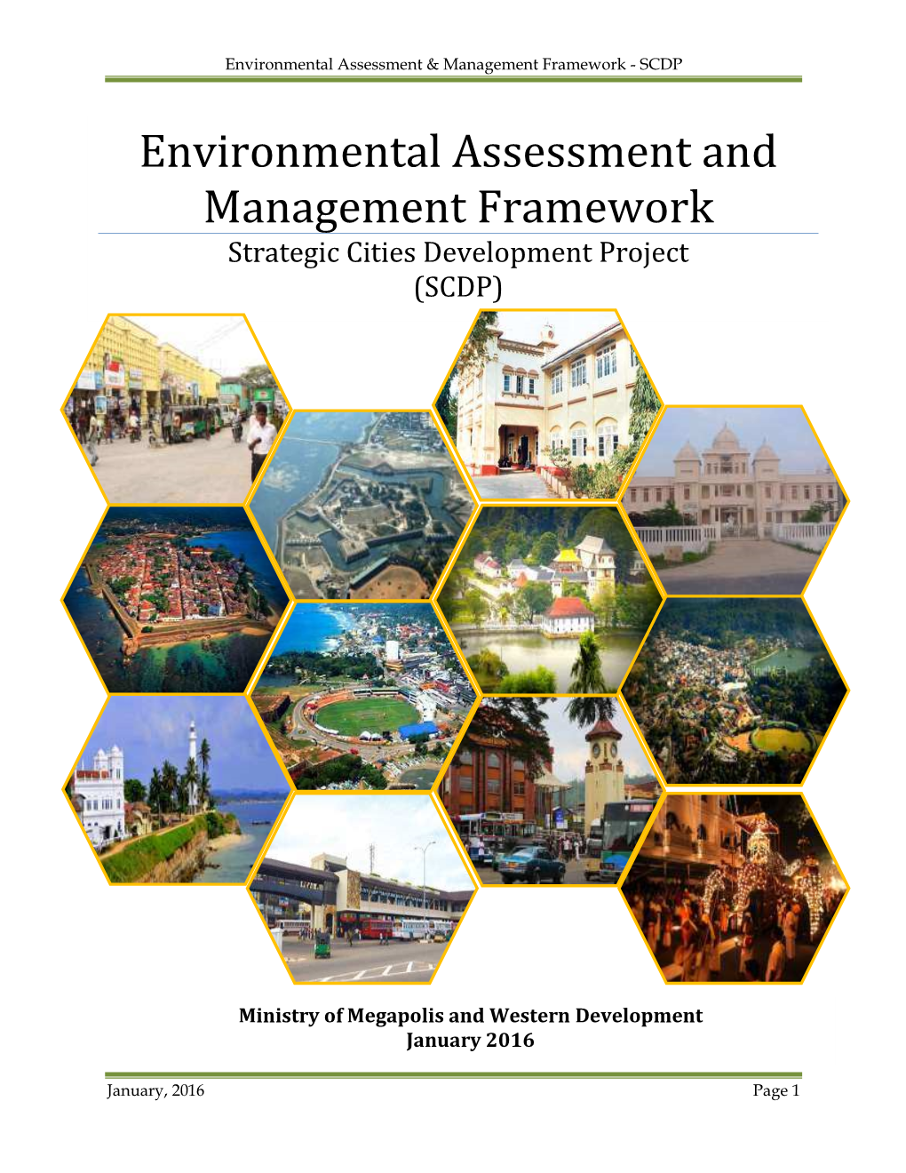 Environmental Assessment and Management Framework Strategic Cities Development Project (SCDP)