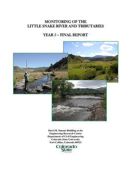 Monitoring of the Little Snake River and Tributaries