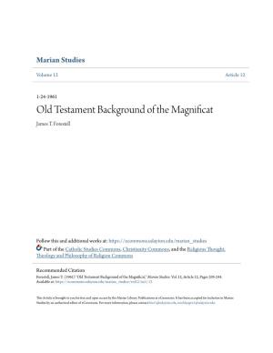 Old Testament Background of the Magnificat James T