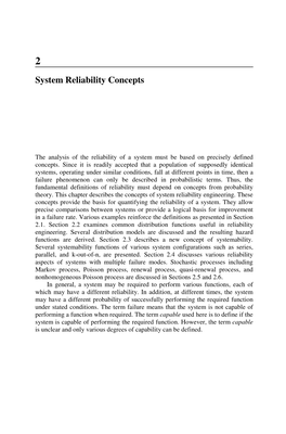 System Reliability Concepts