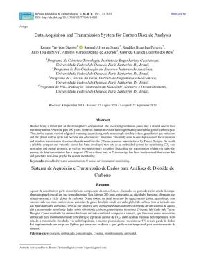 Data Acquisiton and Transmission System for Carbon Dioxide Analysis