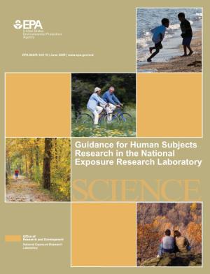Human Subjects Research Guidance12 21 10.Indd