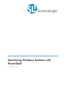 Monitoring Windows with Powershell (Version 10.1.4, Rev. 1)