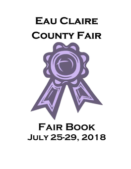 Eau Claire County Fair Fair Book