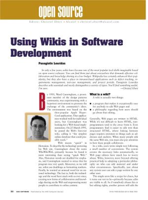 Using Wikis in Software Development
