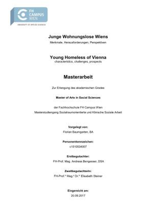 Young Homeless of Vienna Characteristics, Challenges, Prospects