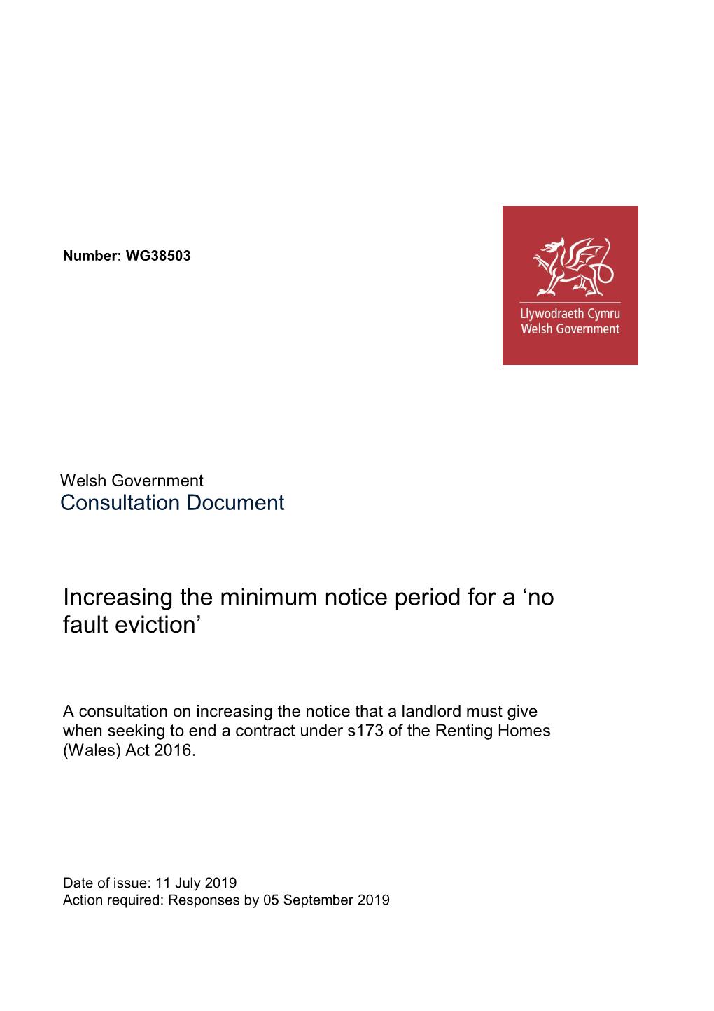 Increasing the Minimum Notice Period for a 'No Fault Eviction'