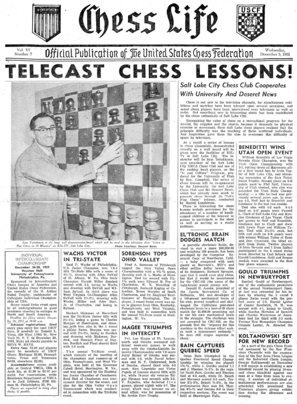 Telecast Chess Lessons!