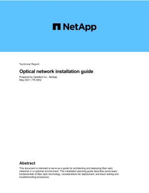 TR-3552: Optical Network Installation Guide