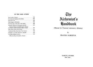 Alchemist's Handbook-First Edition 1960 from One to Ten