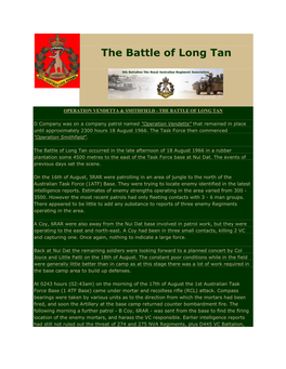 The Battle of Long Tan